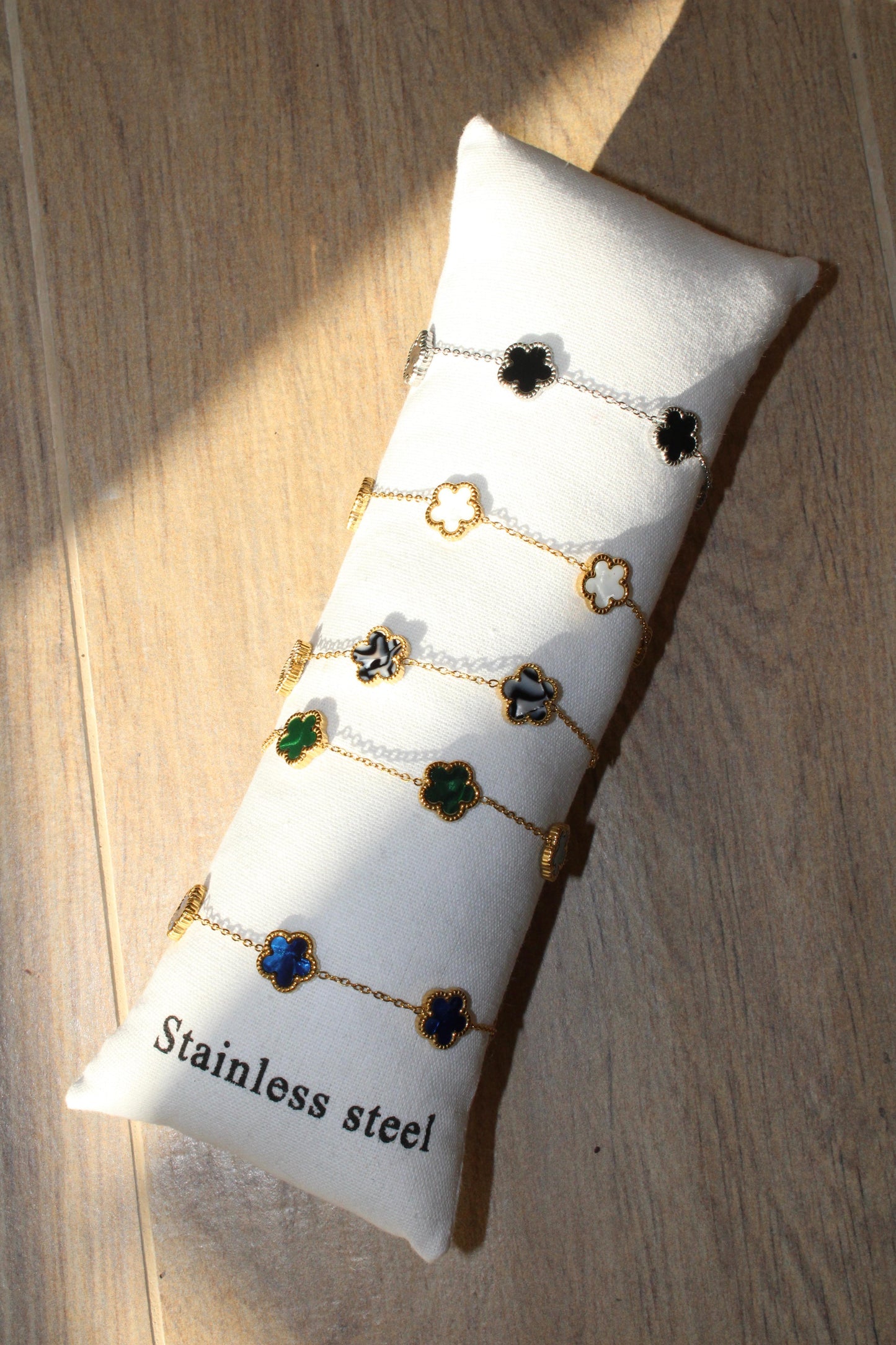 Bracciale Quadrifoglio in Acciaio Inossidabile